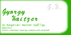 gyorgy waitzer business card